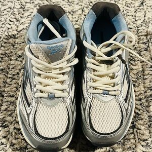 Reebok Cream and Gray Athletic Shoes